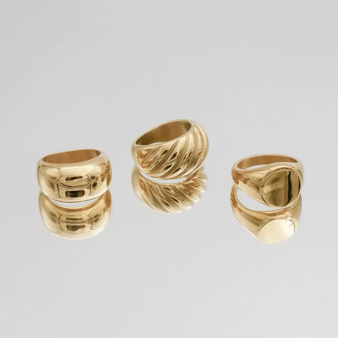 Classic Gold Signet Ring sold by PRYA product image thumbnail 5