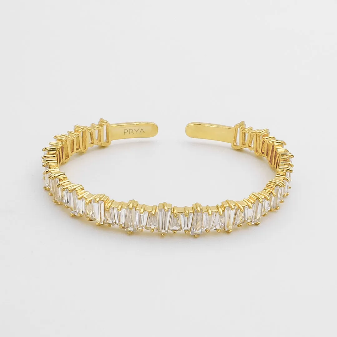 Jada Baguette CZ Bracelet Thick | Gold sold by PRYA