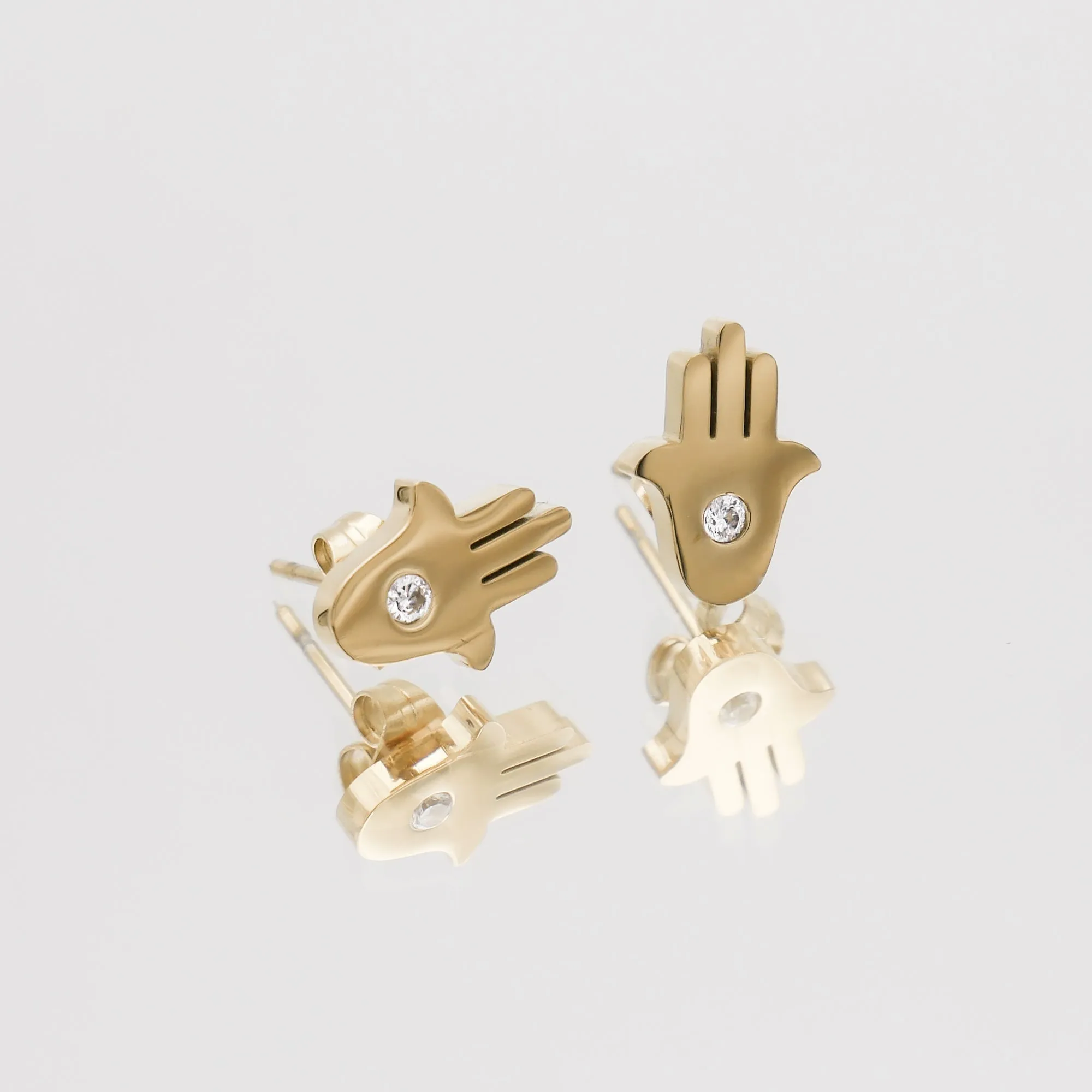 Amalie Hand of Hamsa Stud Earrings sold by PRYA product image thumbnail 4