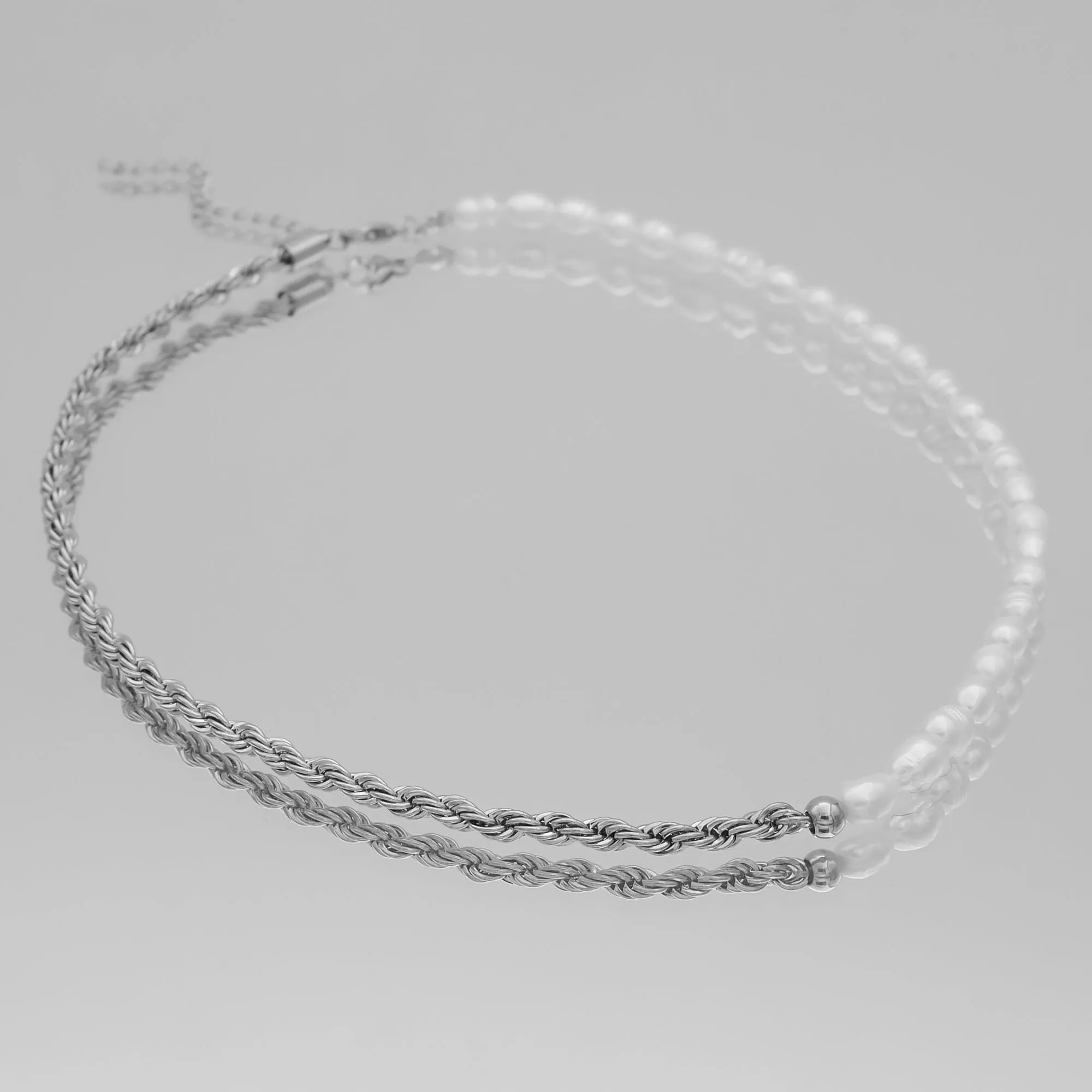 Rope and Pearl Chain Necklace sold by PRYA product image thumbnail 3