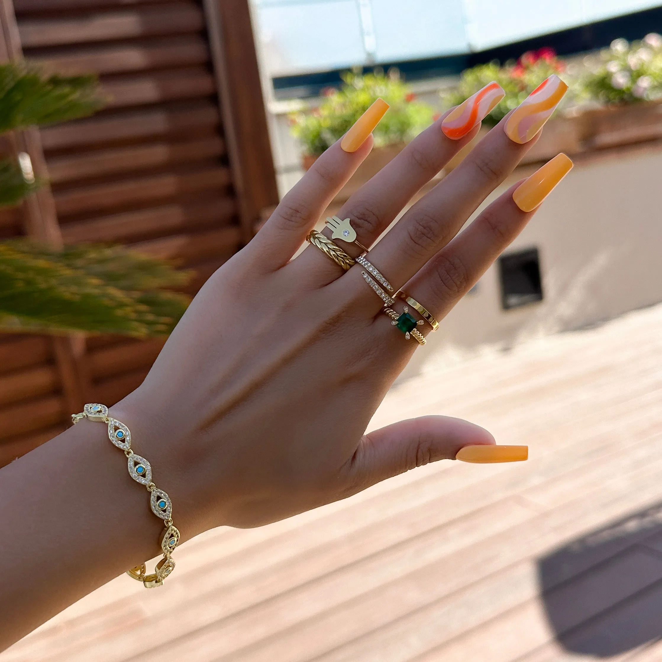 Amalie Hand of Hamsa Ring sold by PRYA product image thumbnail 2