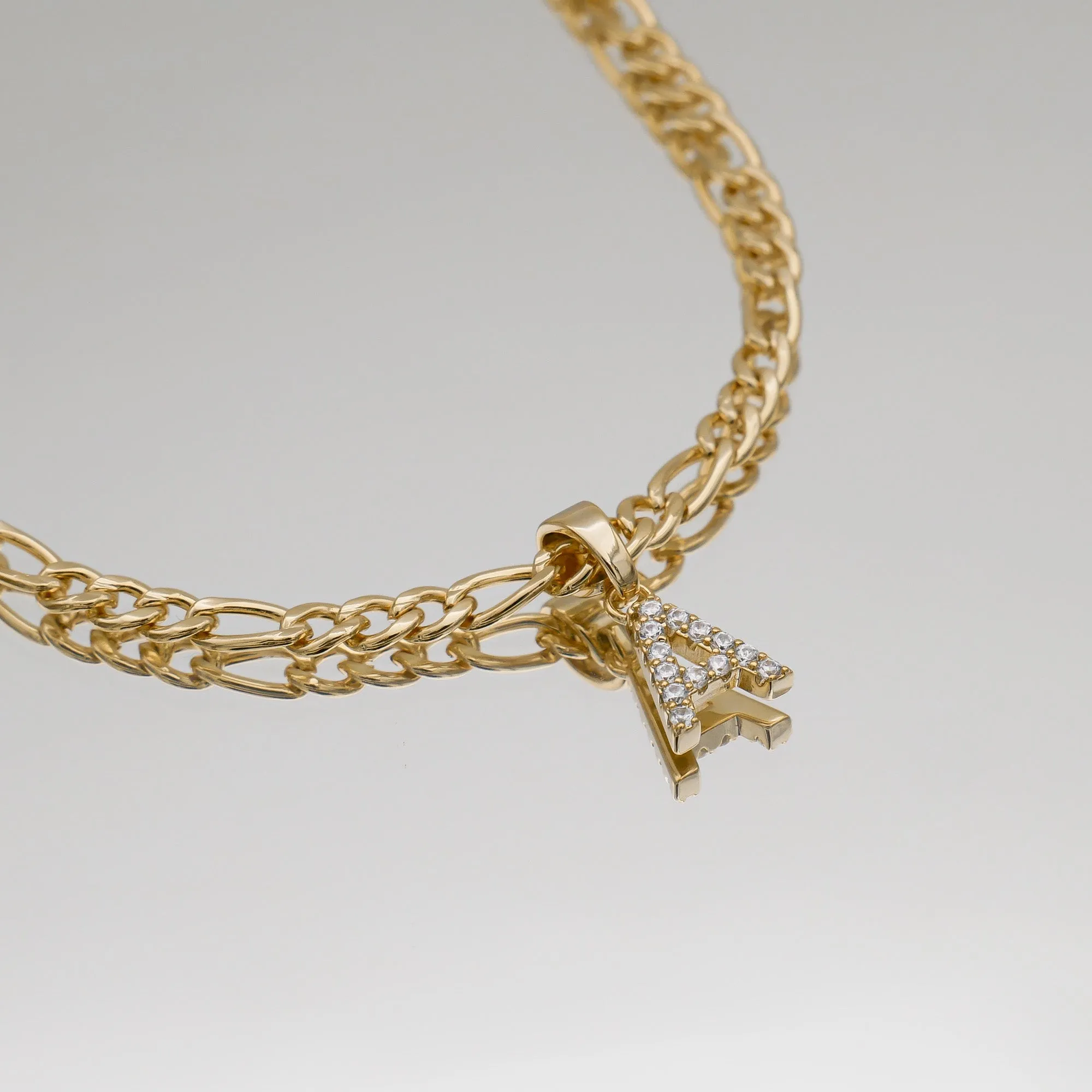 Pave Initial Necklace | Figaro sold by PRYA product image thumbnail 4