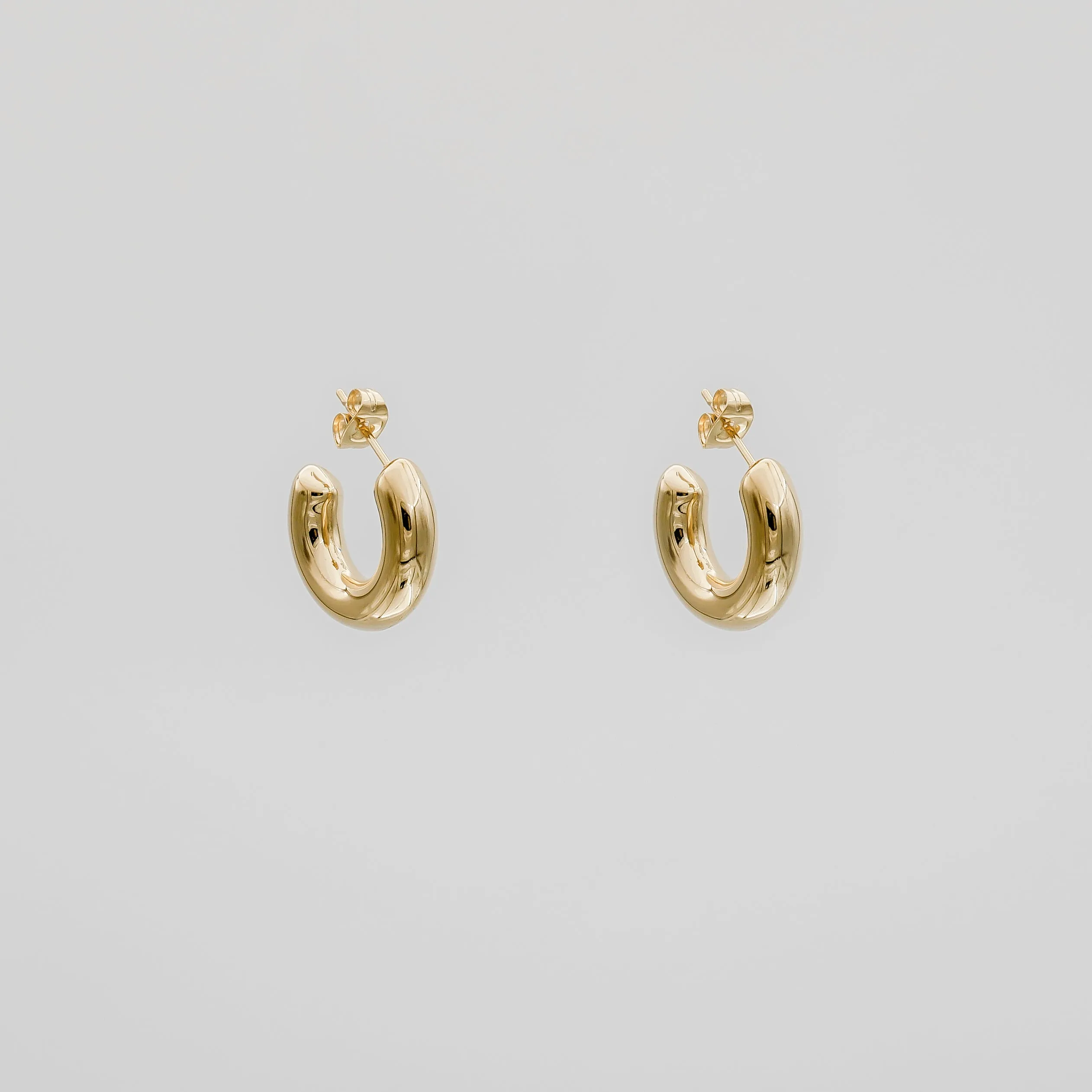 Gold Mini Chunky Hoops sold by PRYA product image thumbnail 2