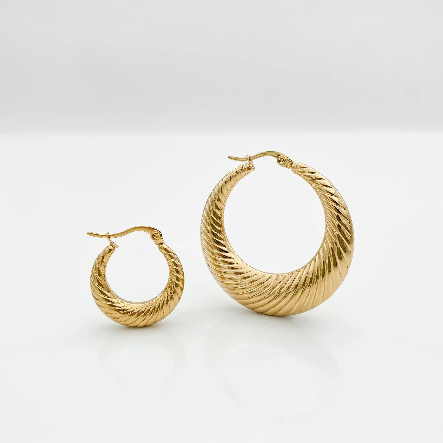 Julia Gold Filled Hoops sold by PRYA product image thumbnail 4