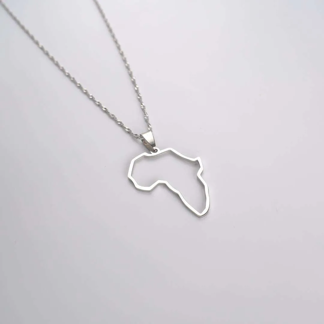 Africa Outline Necklace sold by PRYA product image thumbnail 4