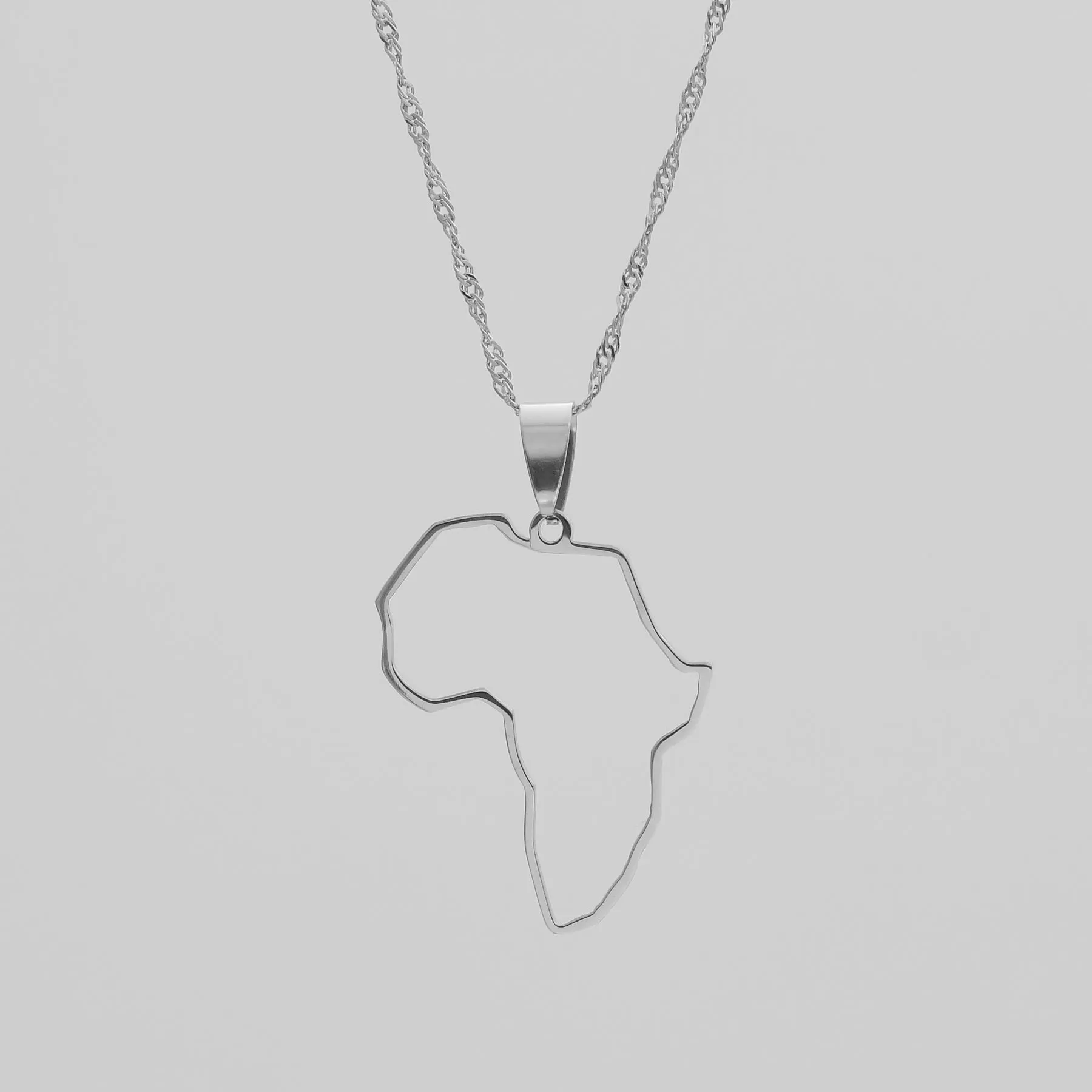 Africa Outline Necklace sold by PRYA product image thumbnail 5