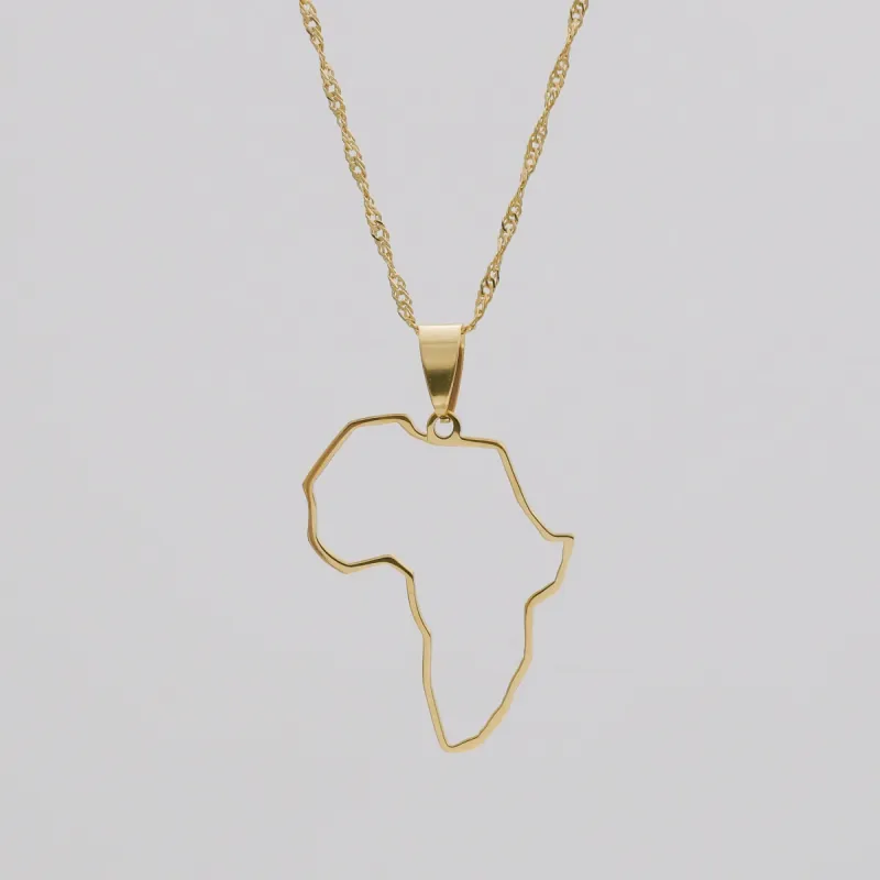 Africa Outline Necklace made by PRYA