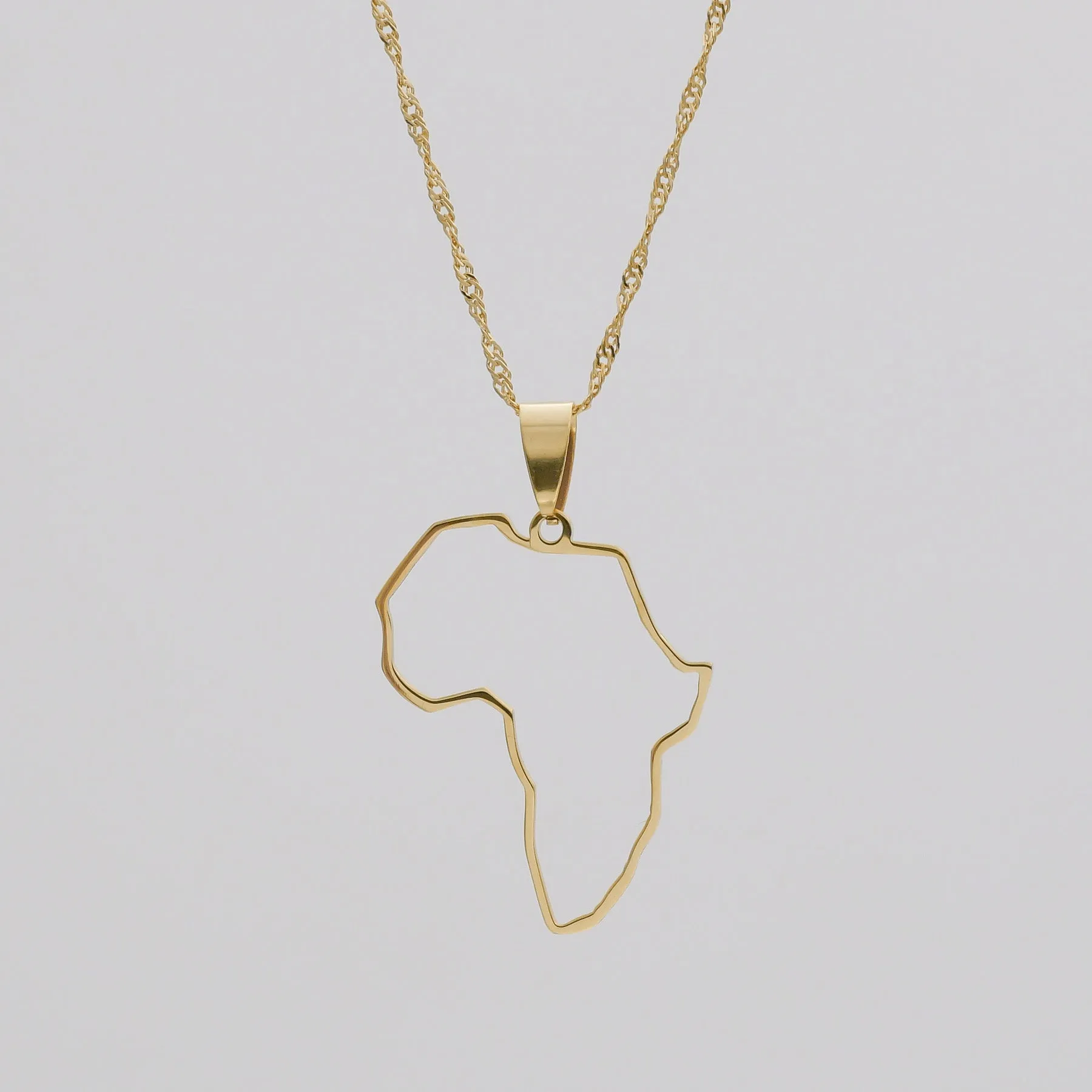 Africa Outline Necklace sold by PRYA