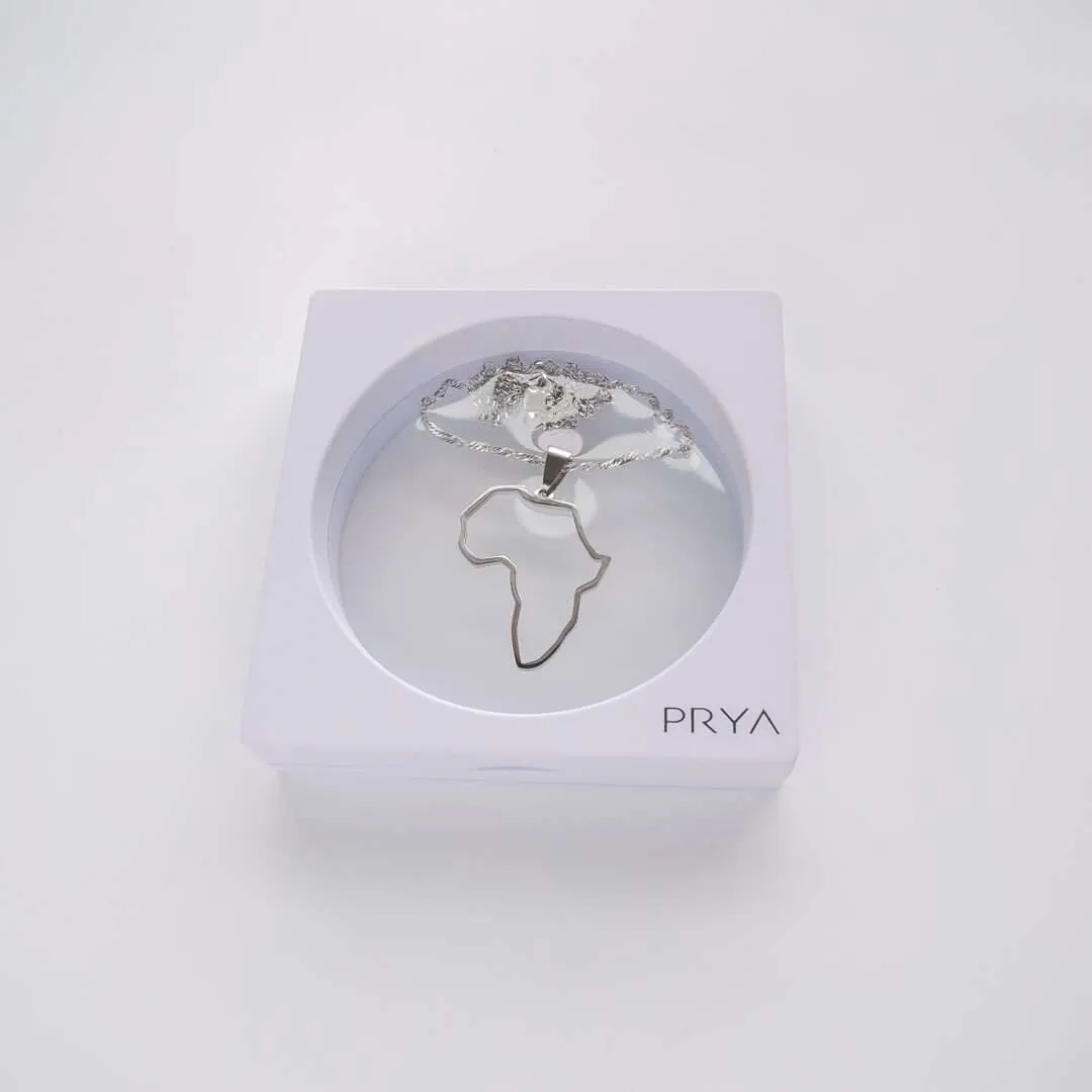 Africa Outline Necklace sold by PRYA product image thumbnail 3