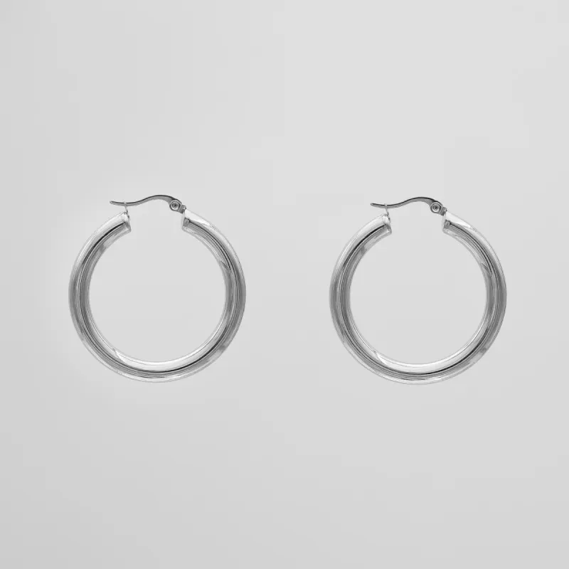 Classic Silver Filled Hoops sold by PRYA