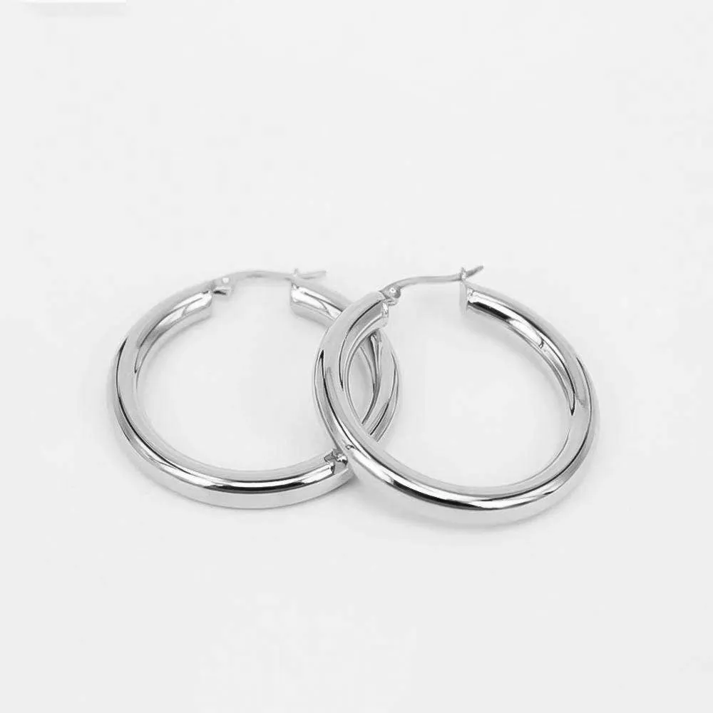 Classic Silver Filled Hoops sold by PRYA product image thumbnail 2