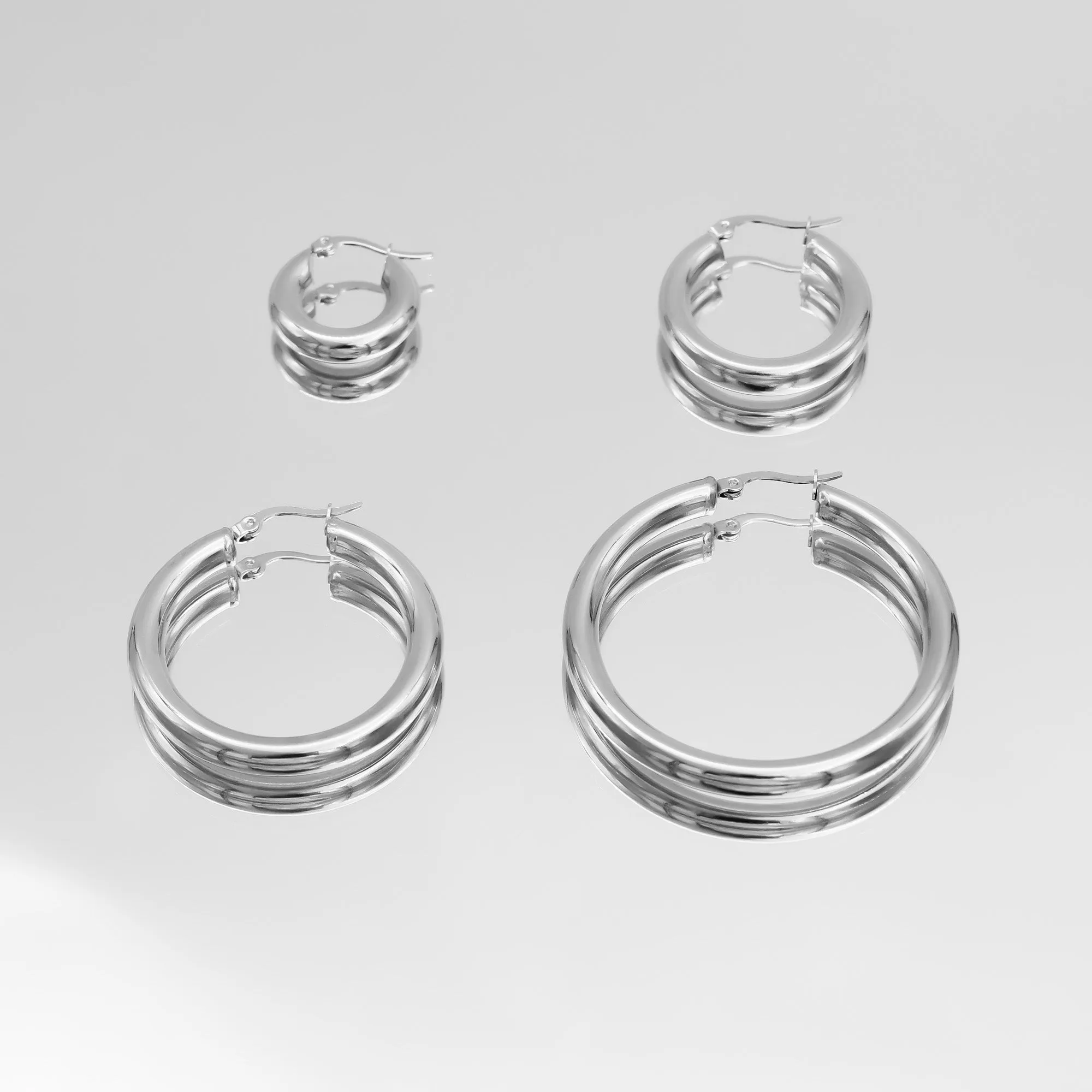 Classic Silver Filled Hoops sold by PRYA product image thumbnail 4