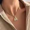 ICY Bubble Letter Initial Necklace sold by PRYA