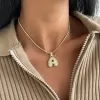 ICY Bubble Letter Initial Necklace sold by PRYA