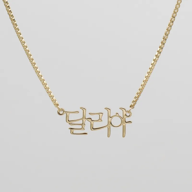 Korean Name Necklace sold by PRYA