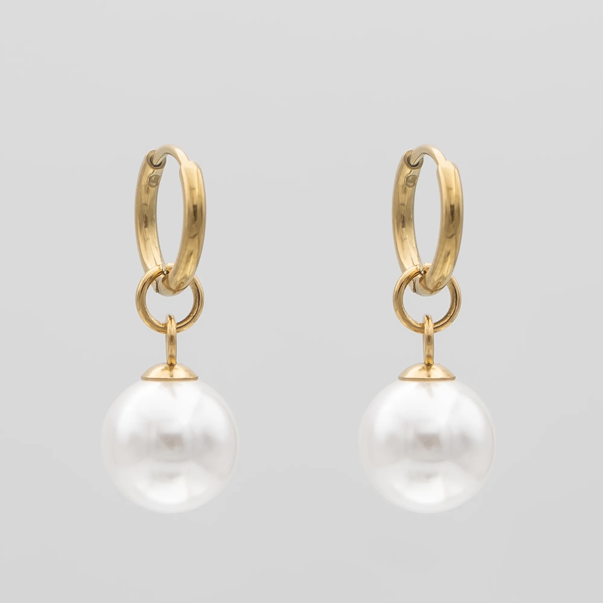 Phoebe Pearl Hoop Earrings sold by PRYA product image thumbnail 3