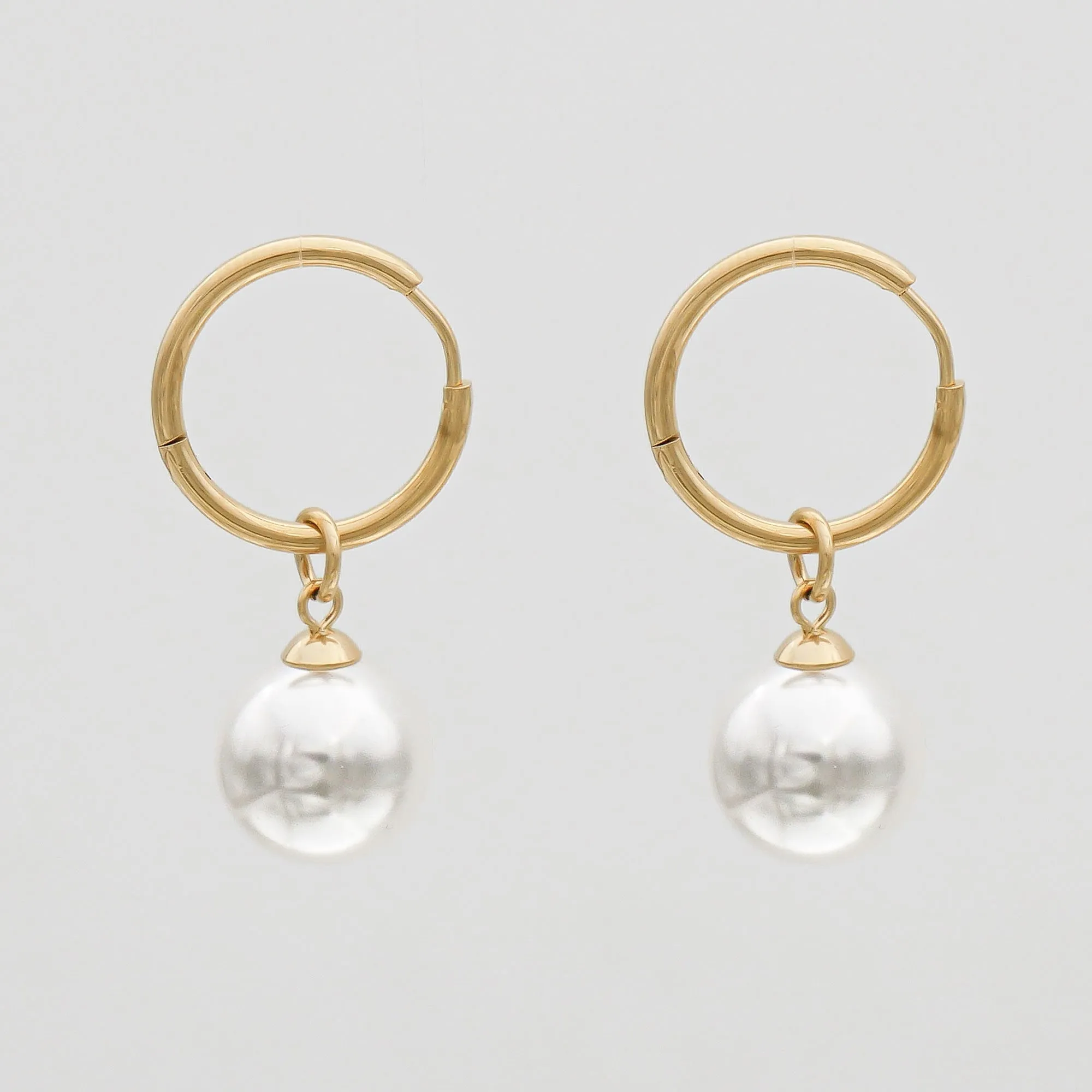 Phoebe Pearl Hoop Earrings sold by PRYA product image thumbnail 2
