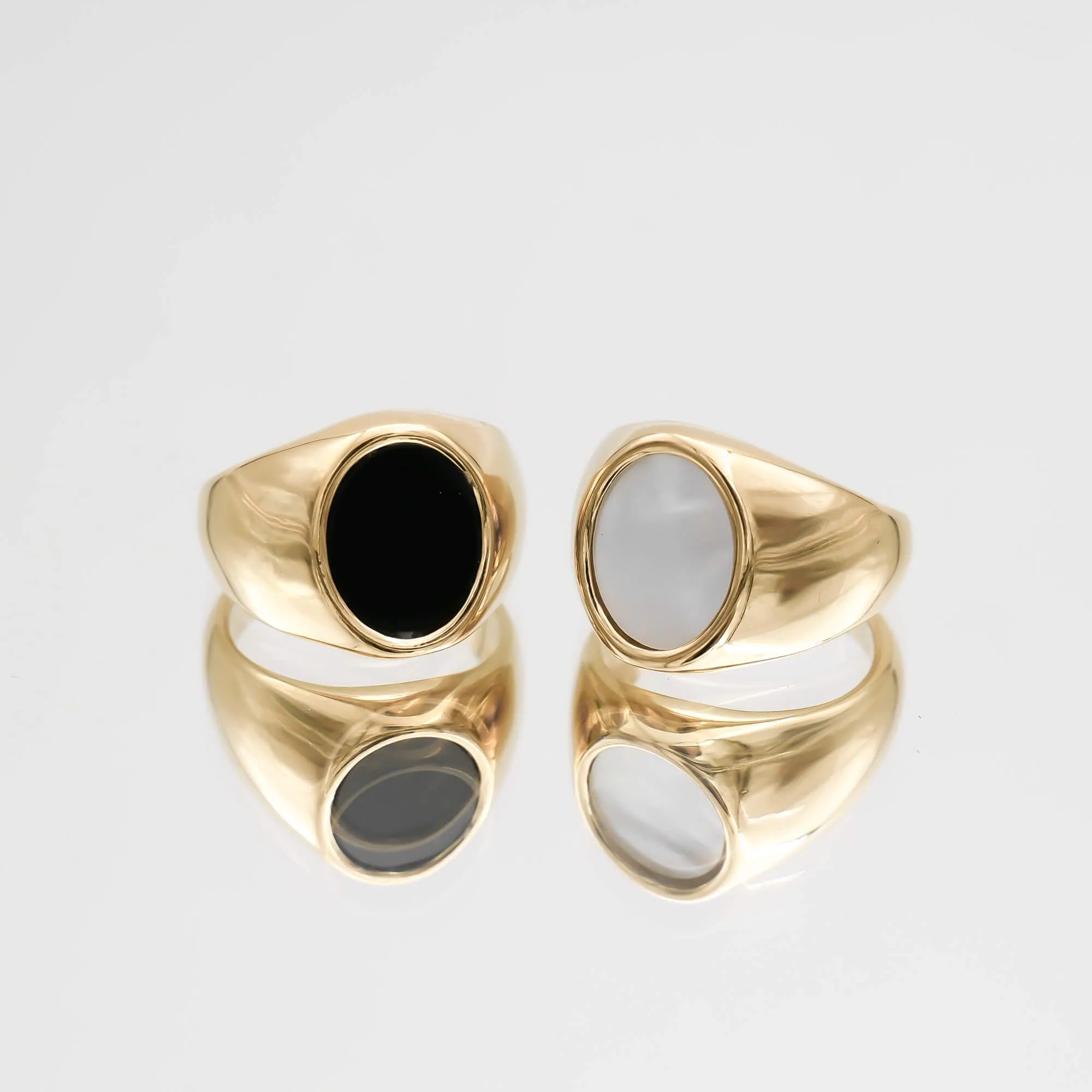 Lani Onyx Oval Signet Ring sold by PRYA product image thumbnail 3