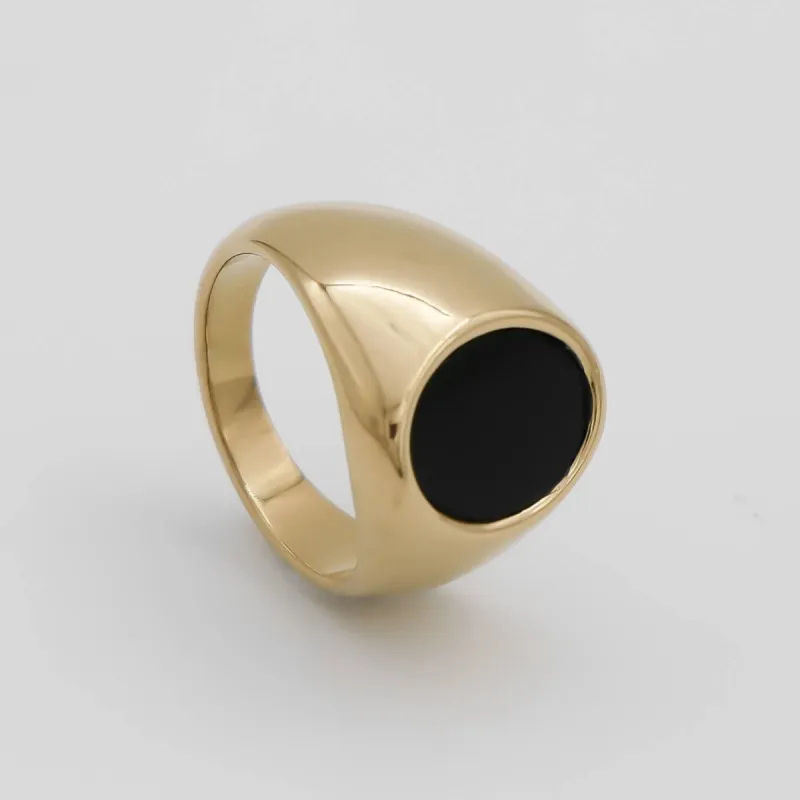Lani Onyx Oval Signet Ring sold by PRYA