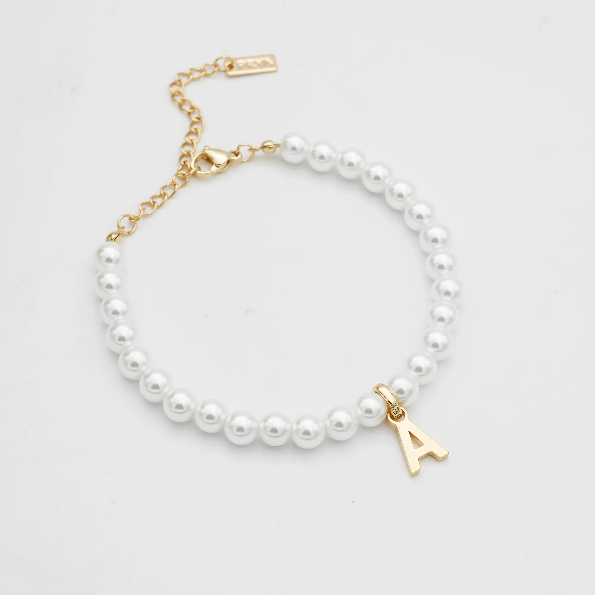 Classic Pearl Initial Bracelet sold by PRYA product image thumbnail 4