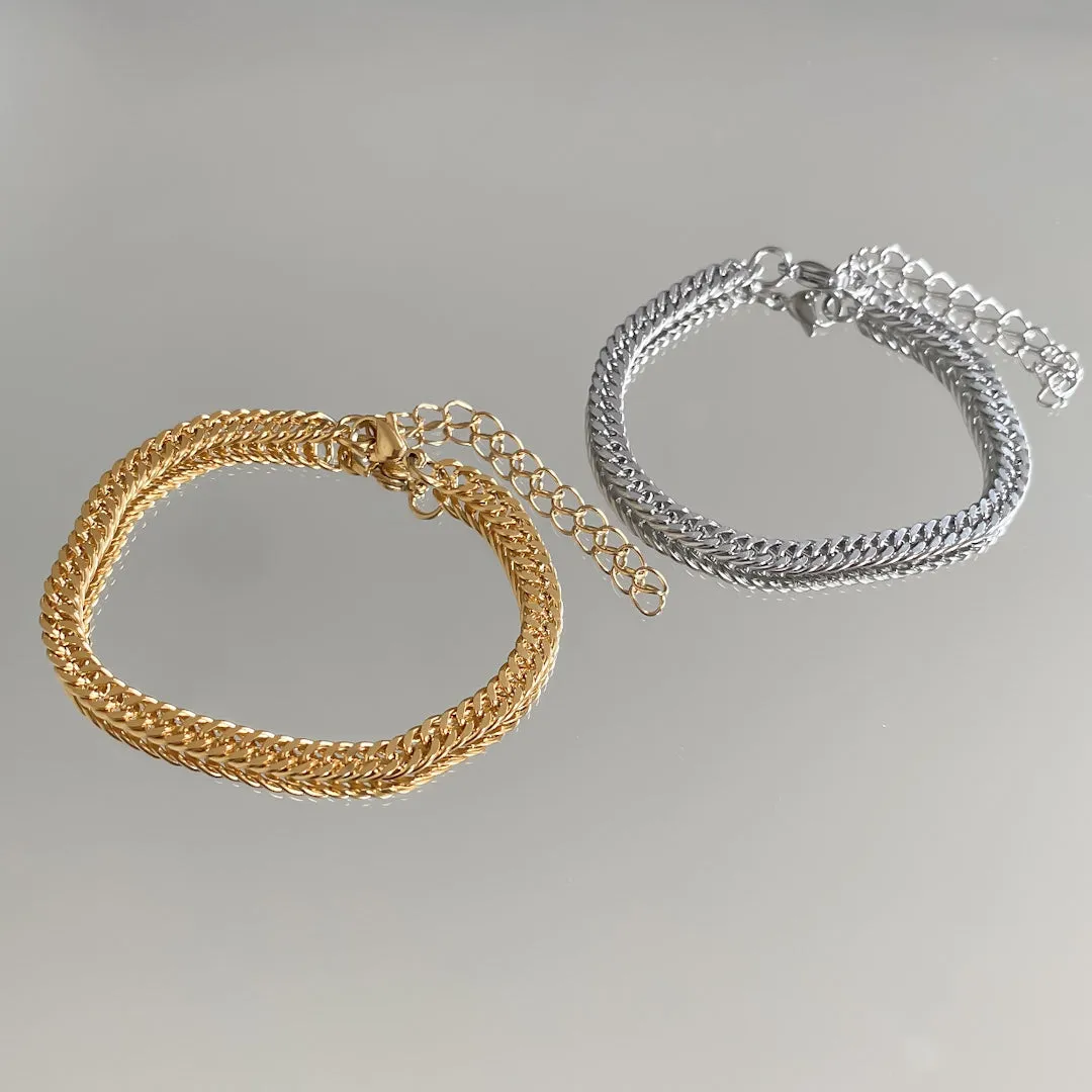 Double Link Curb Anklet | Silver sold by PRYA product image thumbnail 3