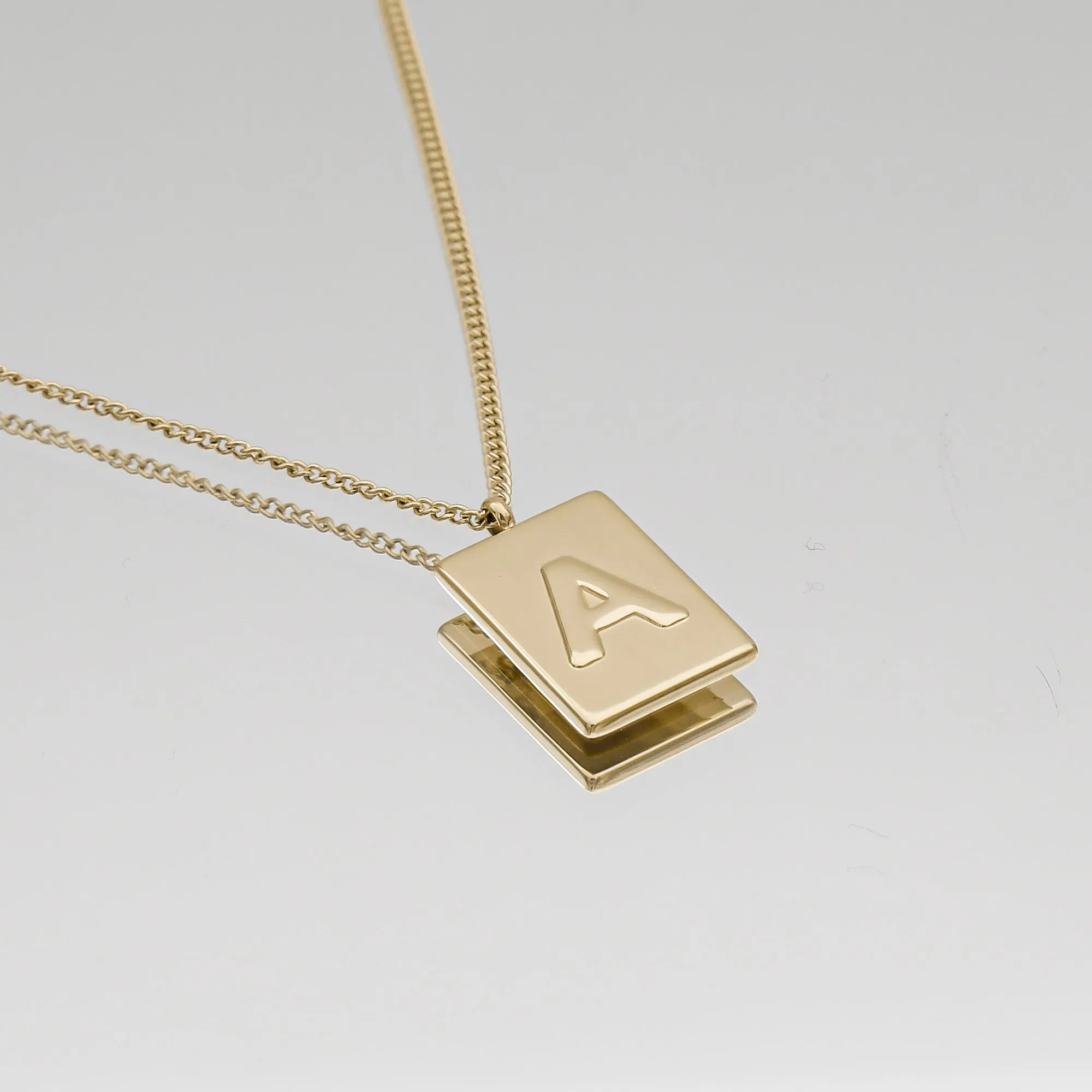 Athena Initial Tablet Necklace sold by PRYA product image thumbnail 2