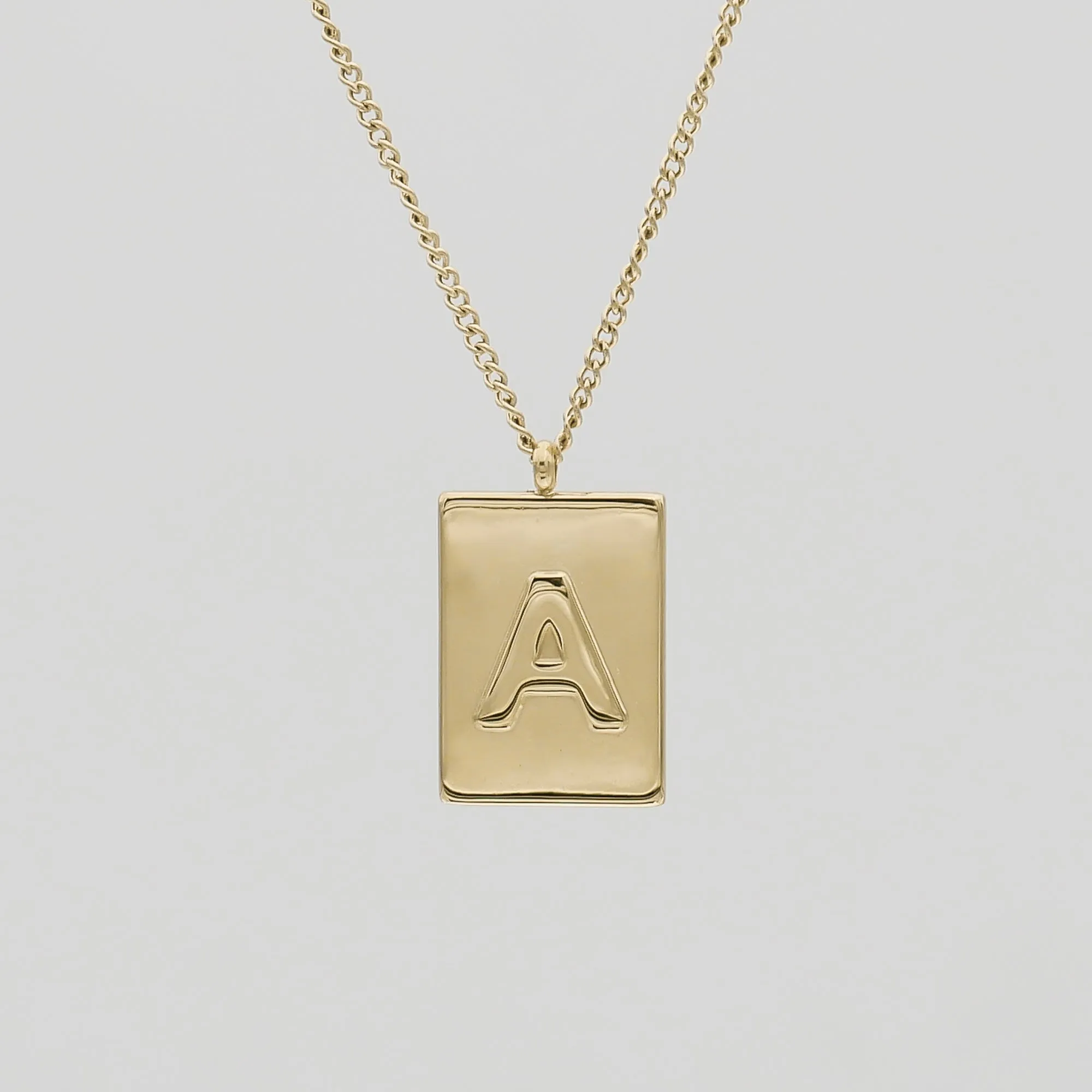 Athena Initial Tablet Necklace sold by PRYA