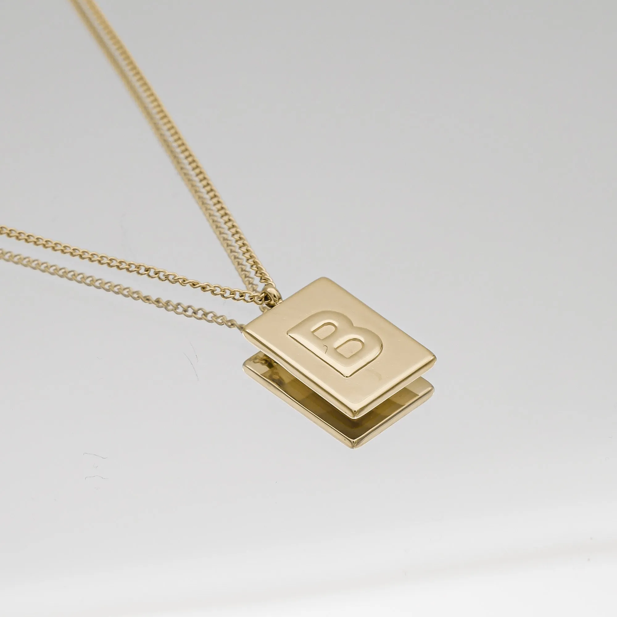 Athena Initial Tablet Necklace sold by PRYA product image thumbnail 4