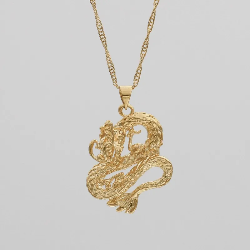 Chinese Dragon Necklace sold by PRYA