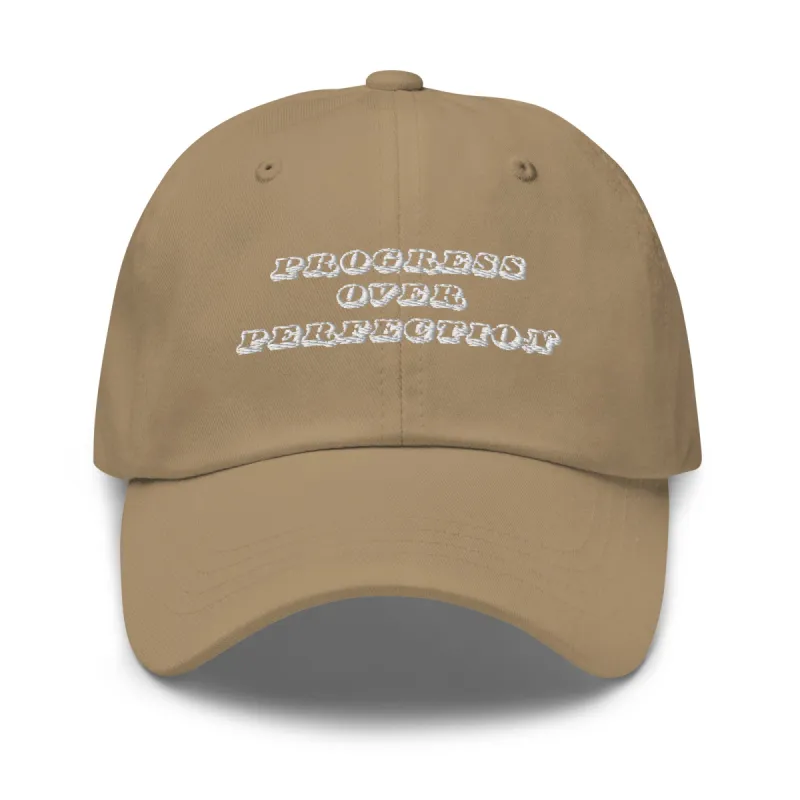 'Progress over Perfection' Hat sold by The Fileist