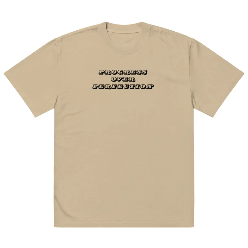 'Progress Over Perfection' Oversized T-Shirt sold by The Fileist