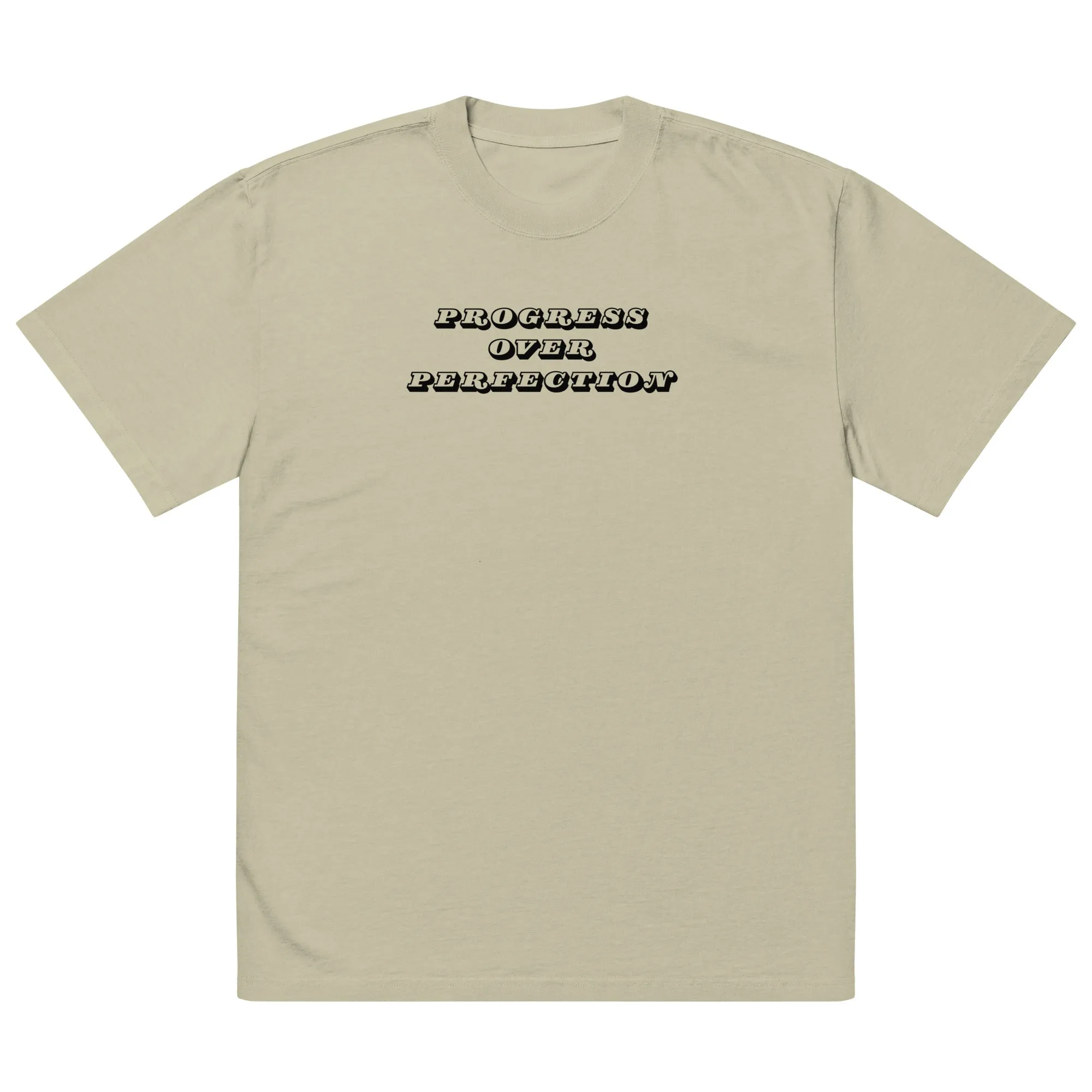 'Progress Over Perfection' Oversized T-Shirt sold by The Fileist product image thumbnail 2
