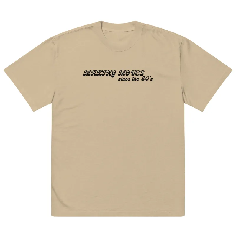 'Making Moves Since the 80s' Oversized Faded T-Shirt sold by The Fileist