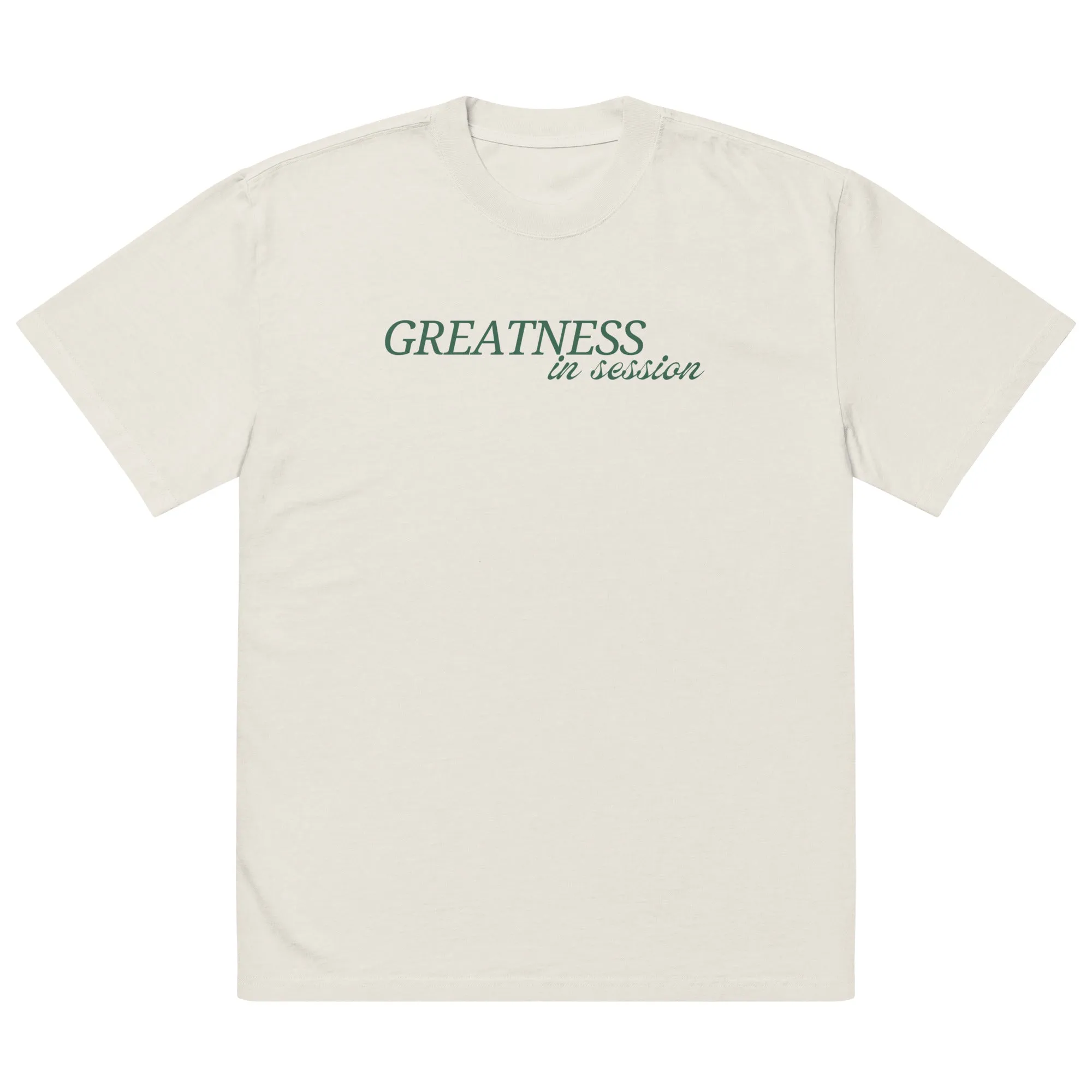 'Greatness in Session' Oversized Faded T-Shirt sold by The Fileist product image thumbnail 4