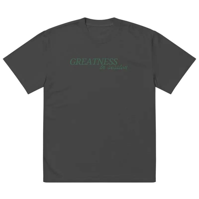 'Greatness in Session' Oversized Faded T-Shirt sold by The Fileist