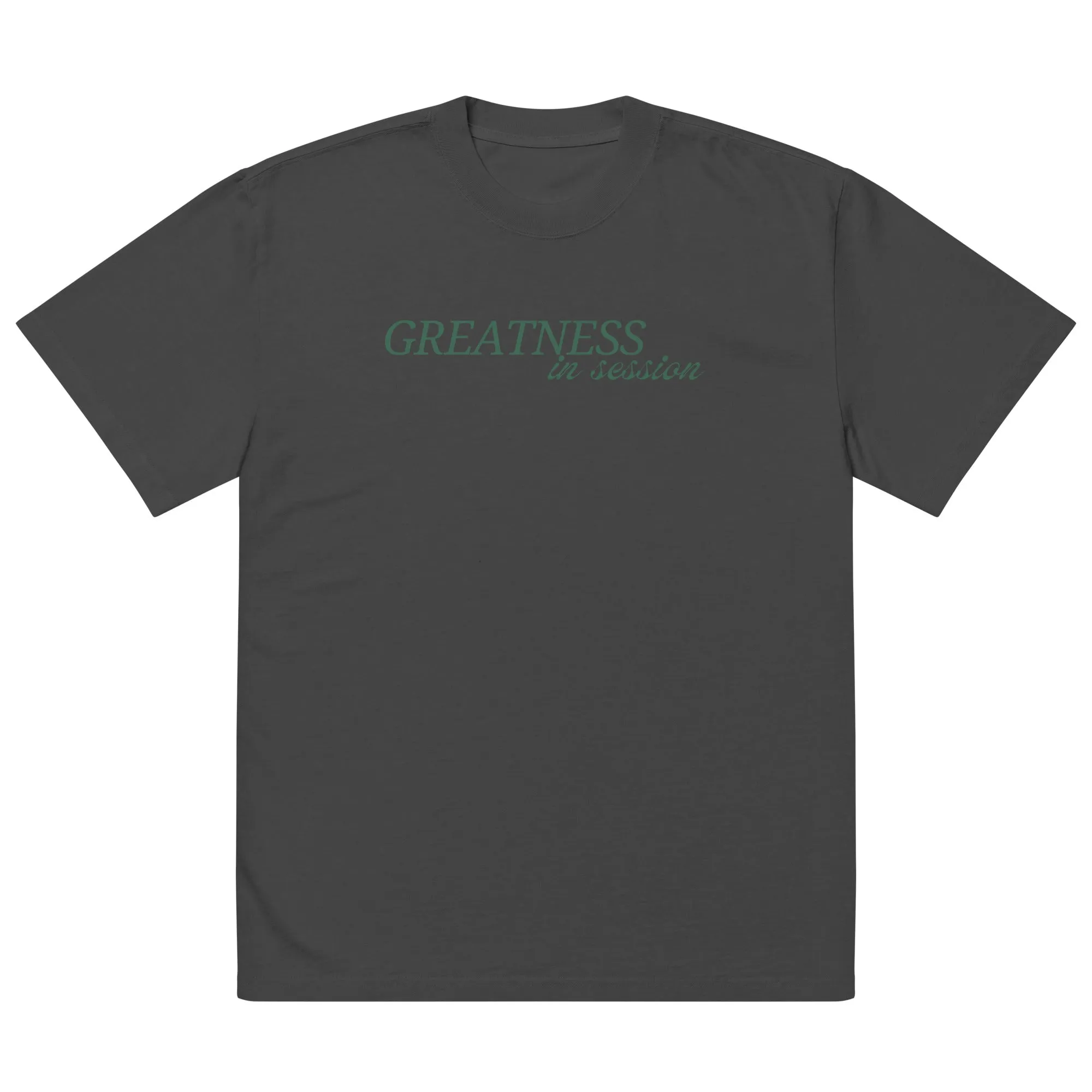 'Greatness in Session' Oversized Faded T-Shirt sold by The Fileist