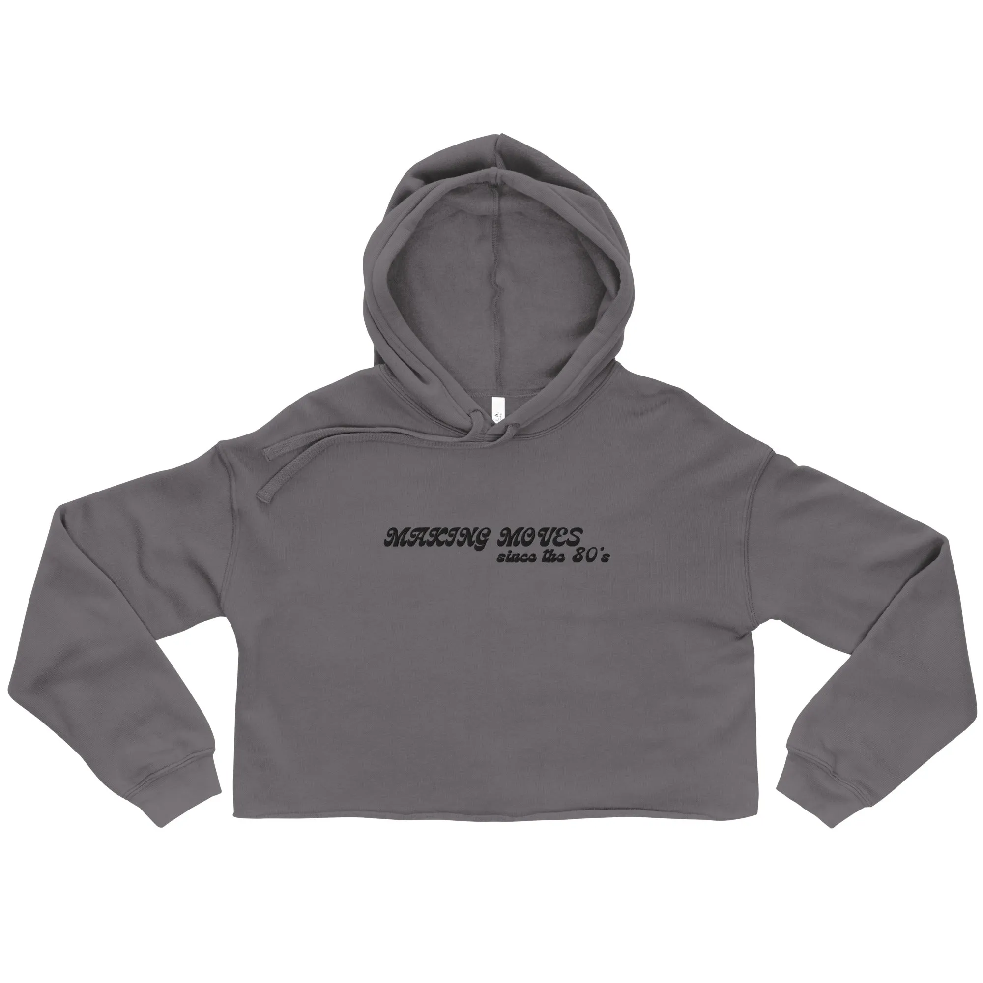 'Making Moves Since the 80s' Crop Hoodie sold by The Fileist product image thumbnail 2