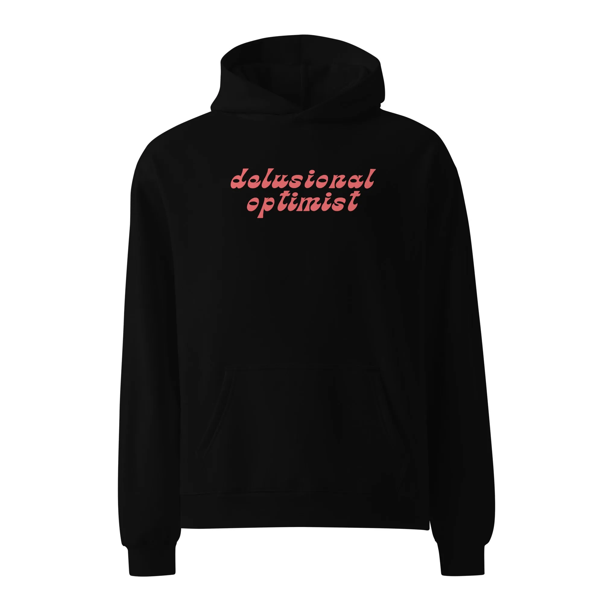 'Delusional Optimist' unisex oversized hoodie sold by The Fileist product image thumbnail 2