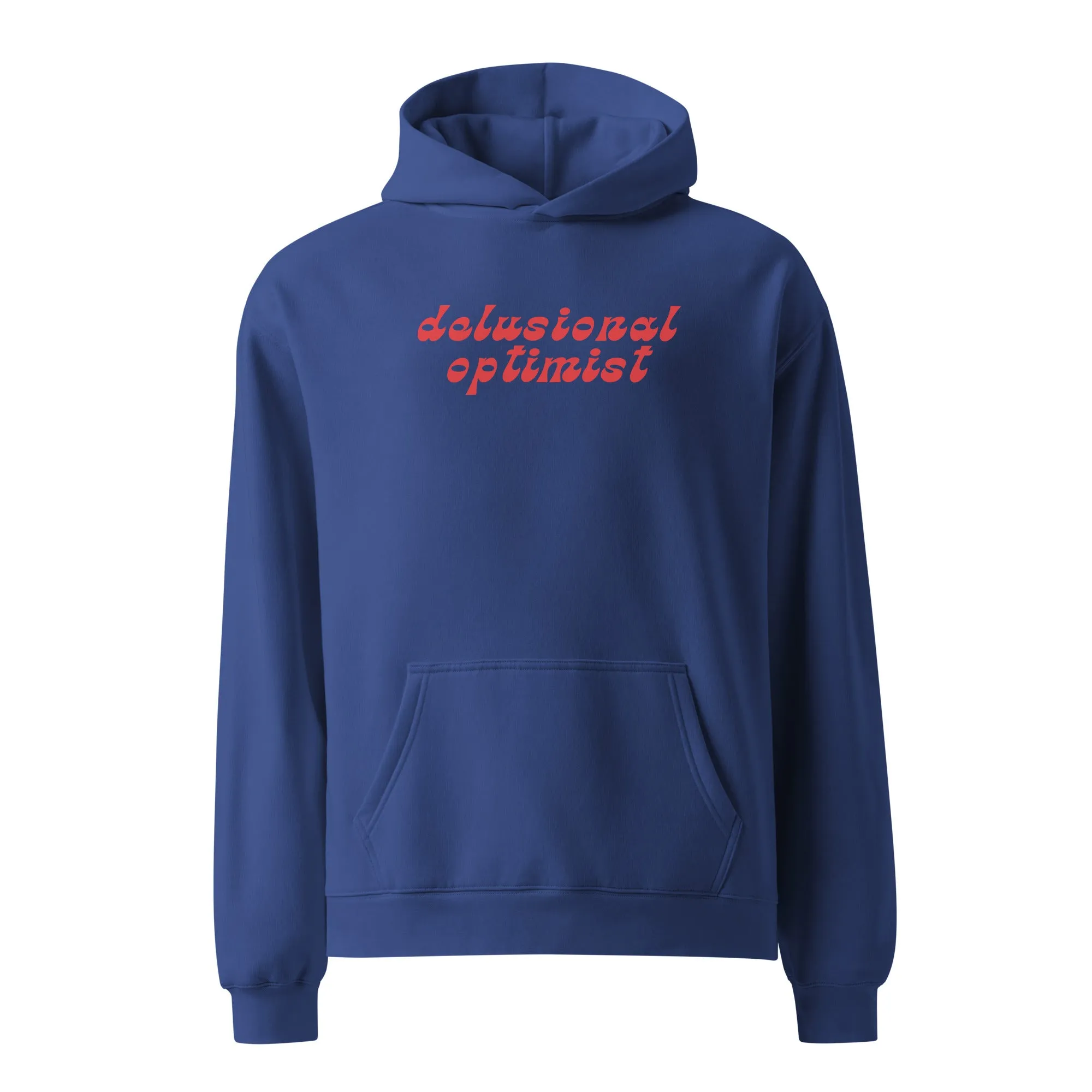 'Delusional Optimist' unisex oversized hoodie sold by The Fileist product image thumbnail 4