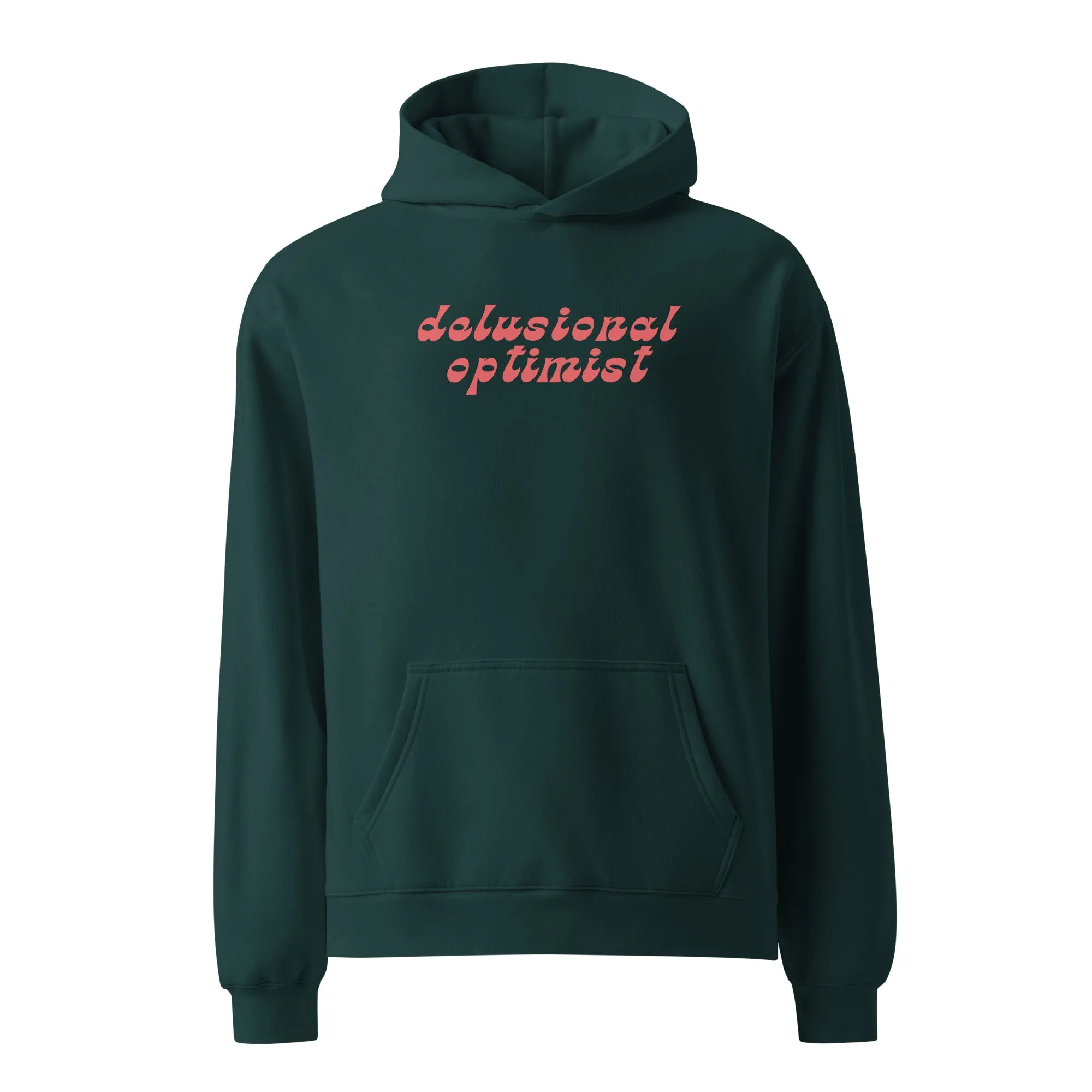 'Delusional Optimist' unisex oversized hoodie sold by The Fileist product image thumbnail 3