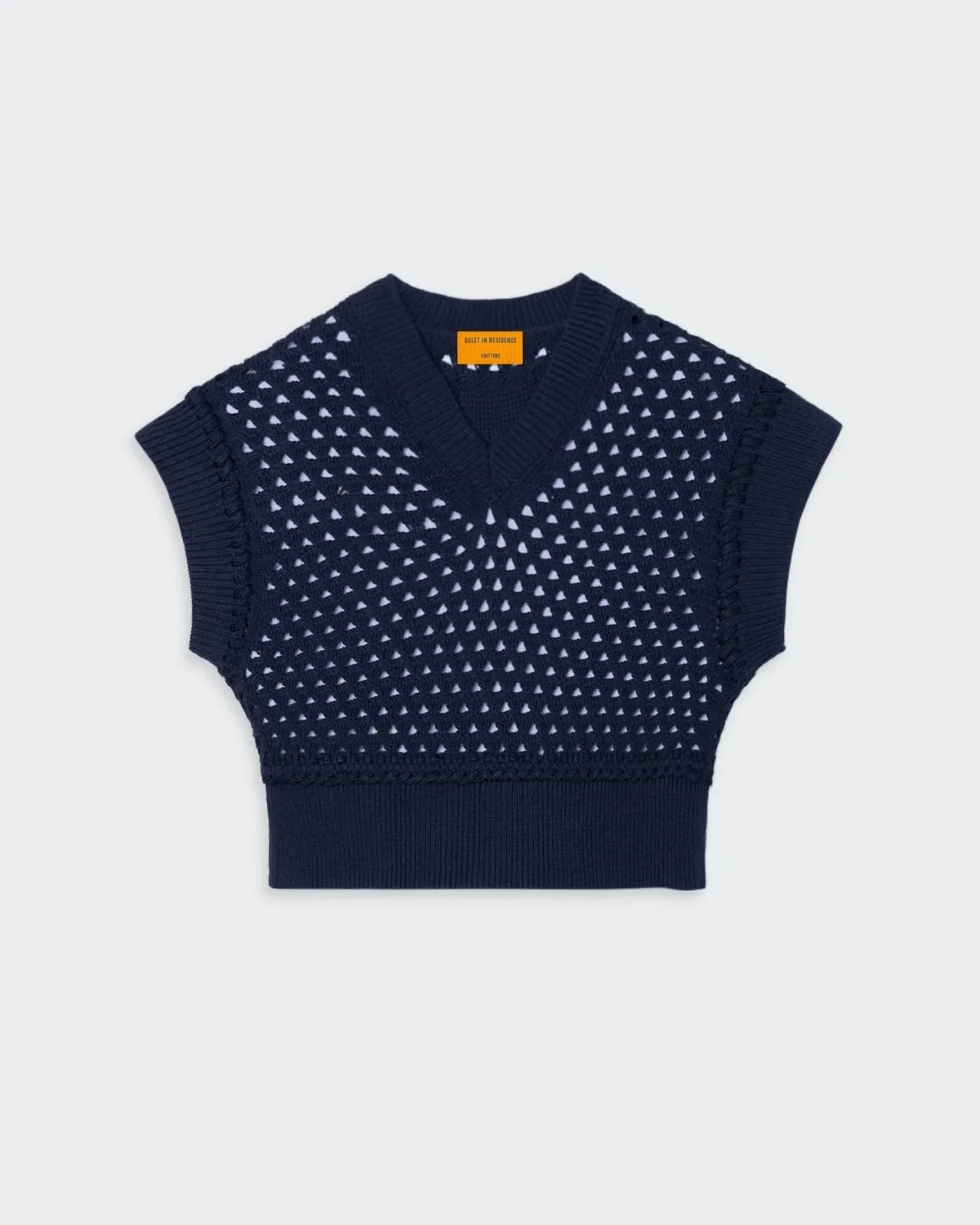 Mesh Cropped Vest - Midnight sold by Guest In Residence