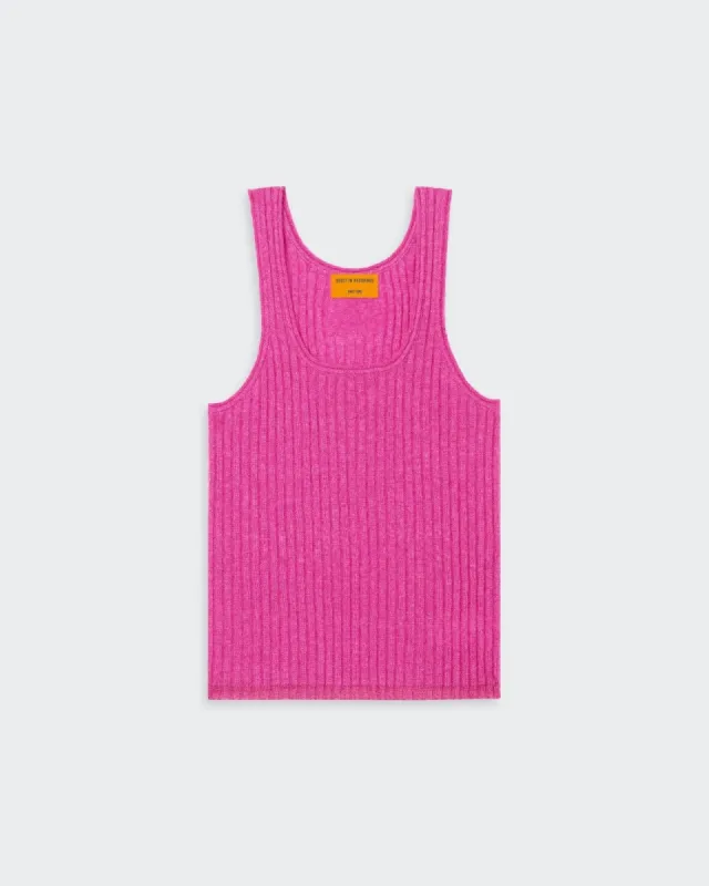 Rib Tank - Fuchsia sold by Guest In Residence
