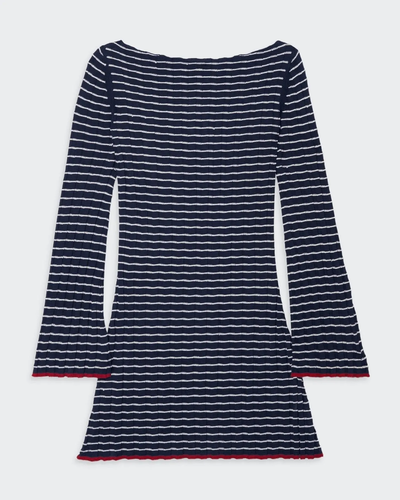 Stripe Rib Dress - Midnight/Cream sold by Guest In Residence
