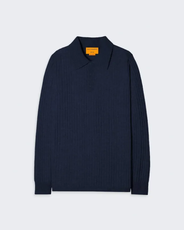 Theo Waffle Polo - Midnight sold by Guest In Residence
