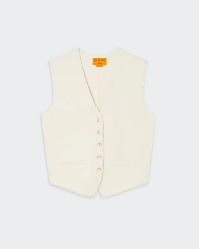 Tailored Vest - Cream sold by Guest In Residence