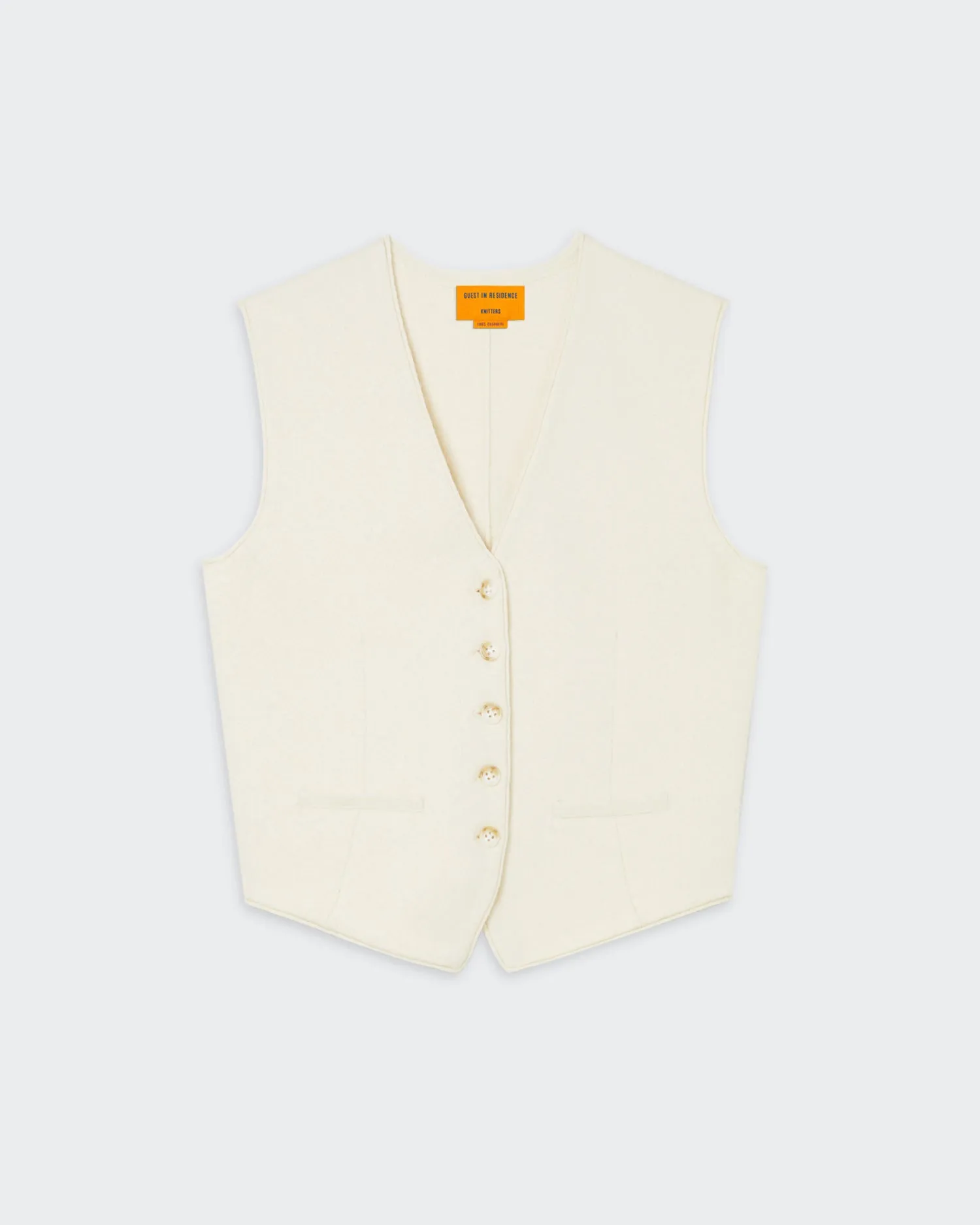 Tailored Vest - Cream sold by Guest In Residence