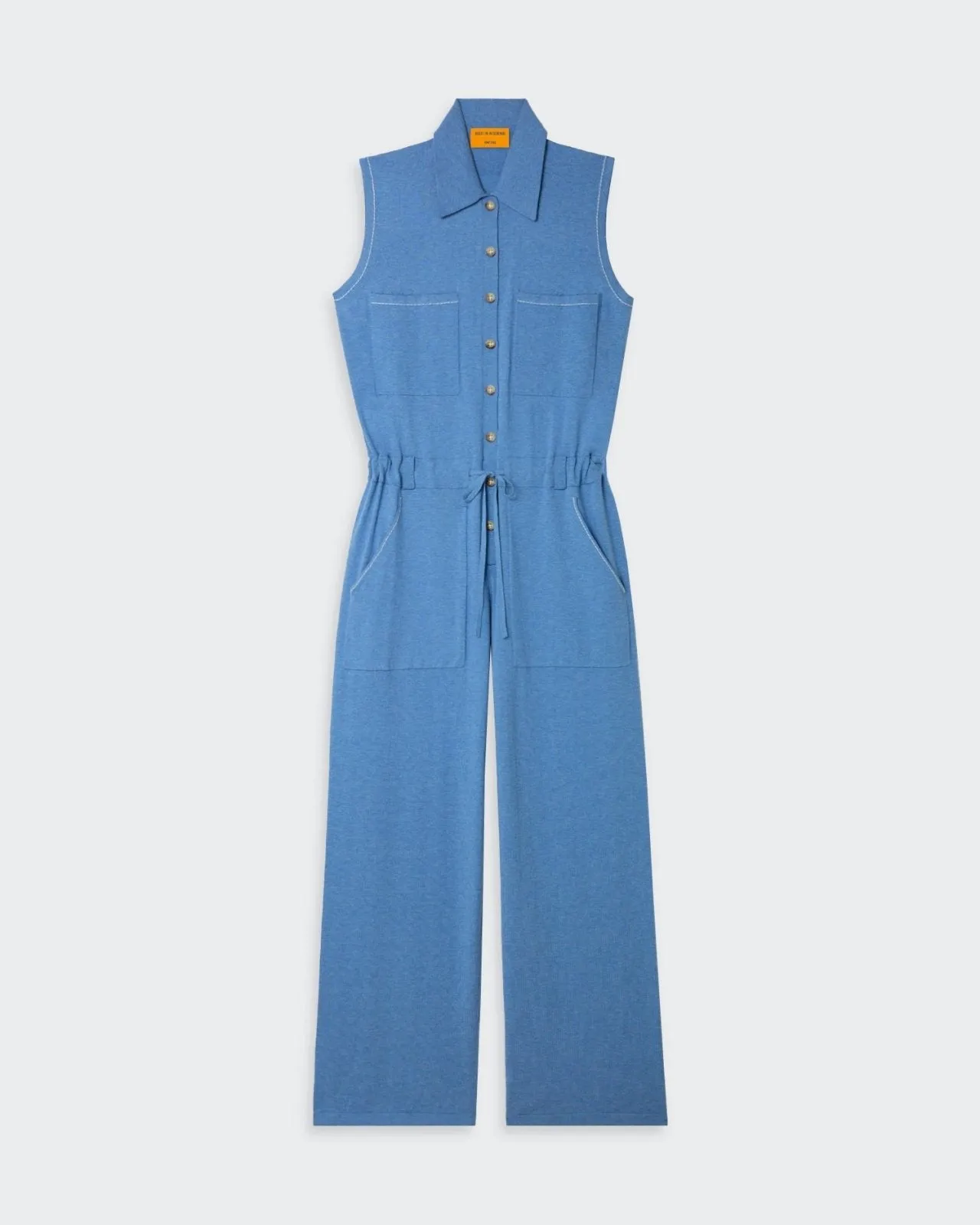 Breezy Sleeveless Coverall - Denim Blue sold by Guest In Residence