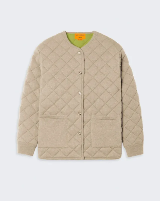 Quilted Liner Jacket - Dune sold by Guest In Residence