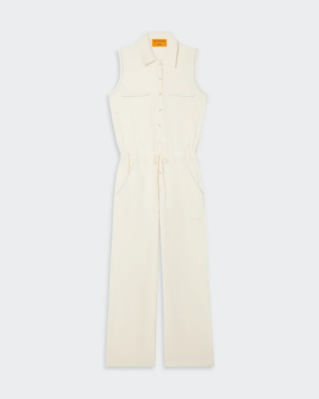Breezy Sleeveless Coverall - Cream sold by Guest In Residence