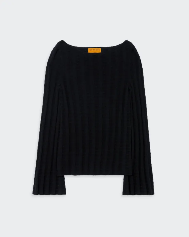 Longsleeve Flare Top - Black made by Guest In Residence